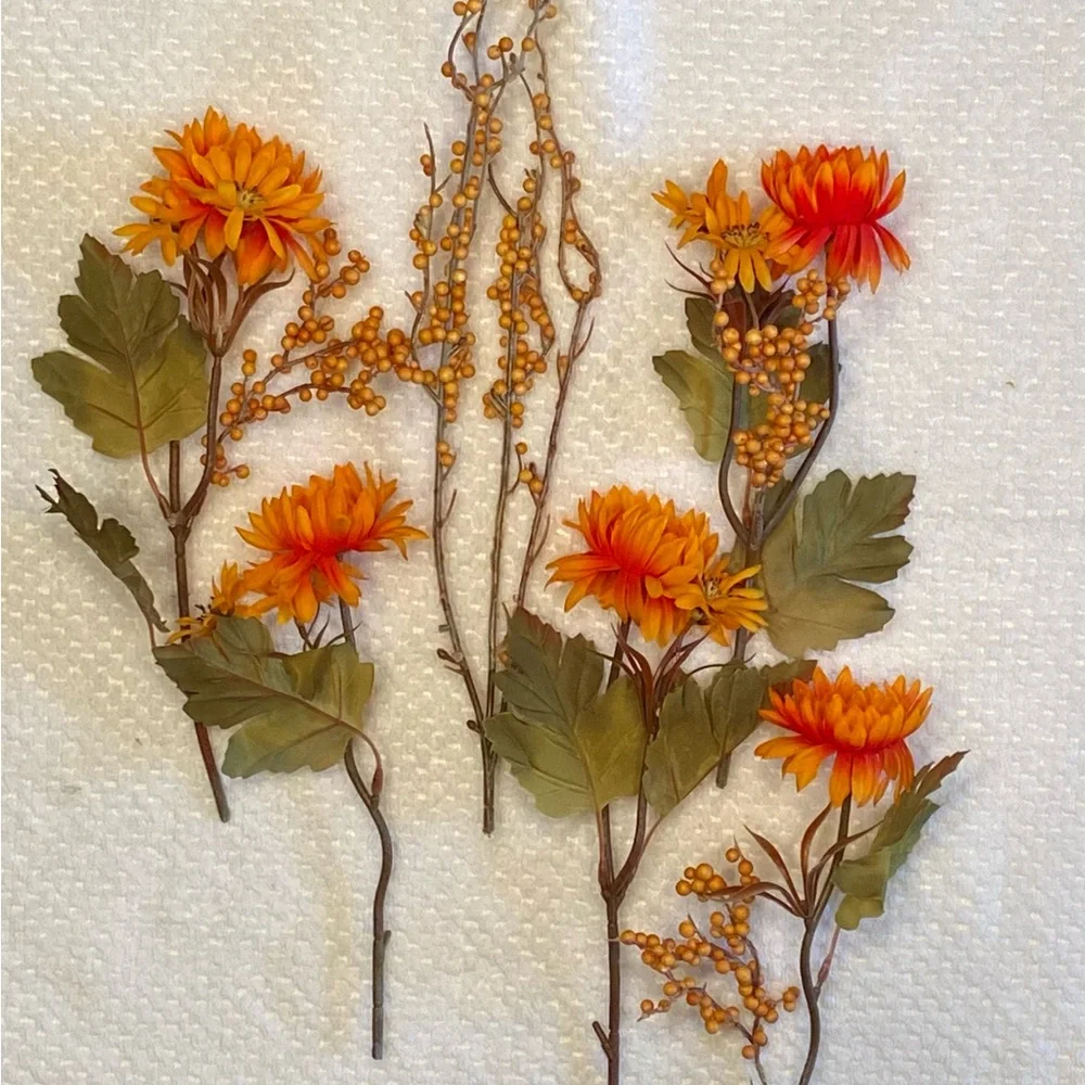 Lot of Autumn Faux Flora pieces